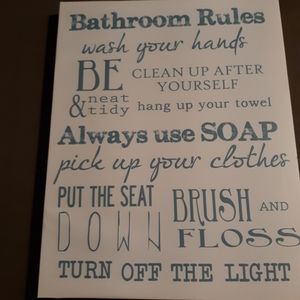 Bathroom Rules 11x14